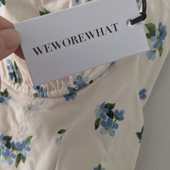 WeWoreWhat Underwire Watercolor Ditsy Corset (Ivory) - Picture 4 of 10